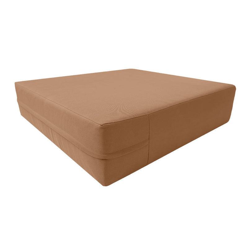 Small Size 23x24x6 Knife Edge Outdoor Deep Seat Backrest Cushion with Bolster, Water Repellent Patio Cushion Insert and Cover Set AD104