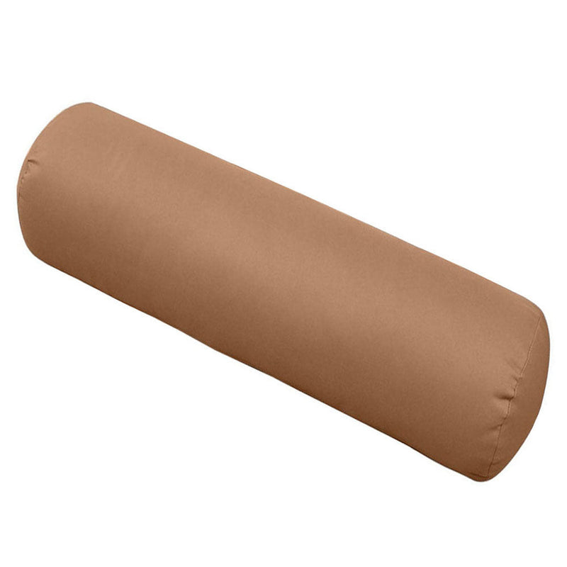 Small Size 23x24x6 Knife Edge Outdoor Deep Seat Backrest Cushion with Bolster, Water Repellent Patio Cushion Insert and Cover Set AD104