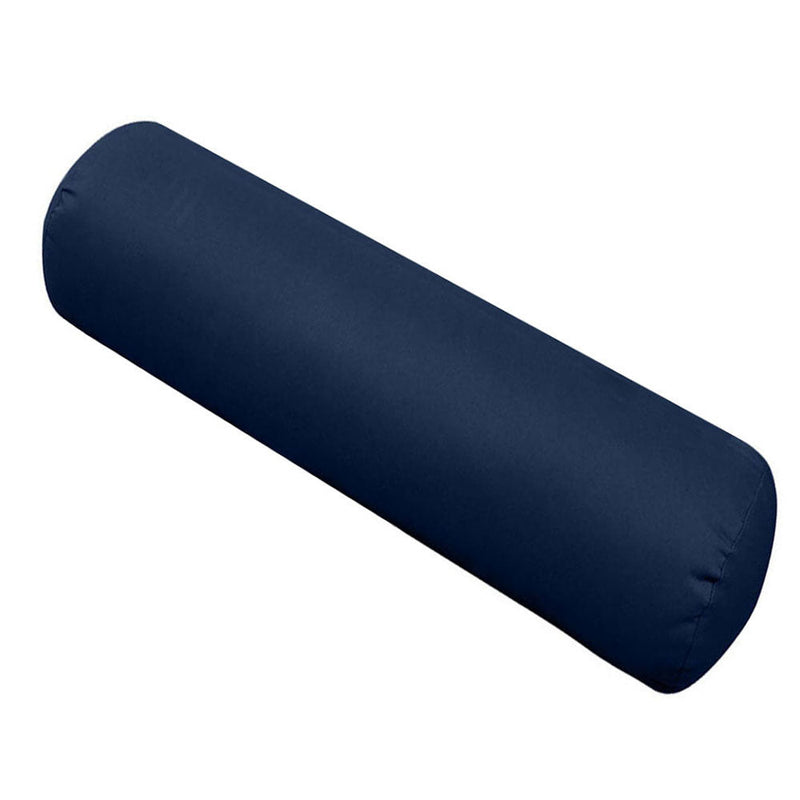 |COVER ONLY| Knife Edge Small Size 23x6 Outdoor Bolster Pillow Water Repellent Decorative Bolster Pillow for Porch Swing Couch Sofa Cushion Patio Furniture AD101