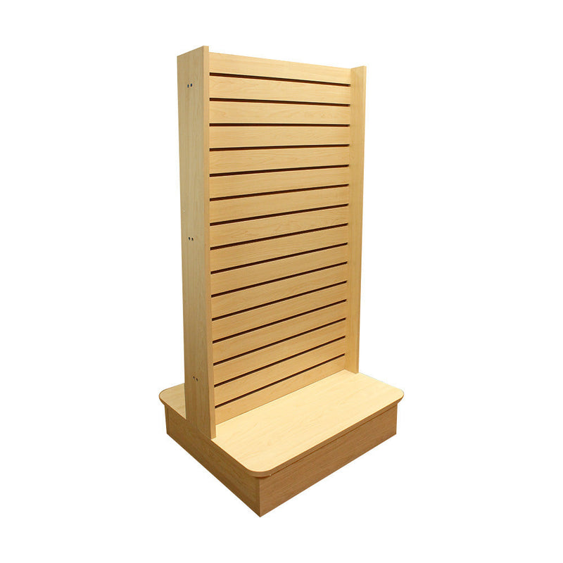 25x25x54 Maple 2-Way Sided Slatwall Merchandiser Displays Tower Floor Stand