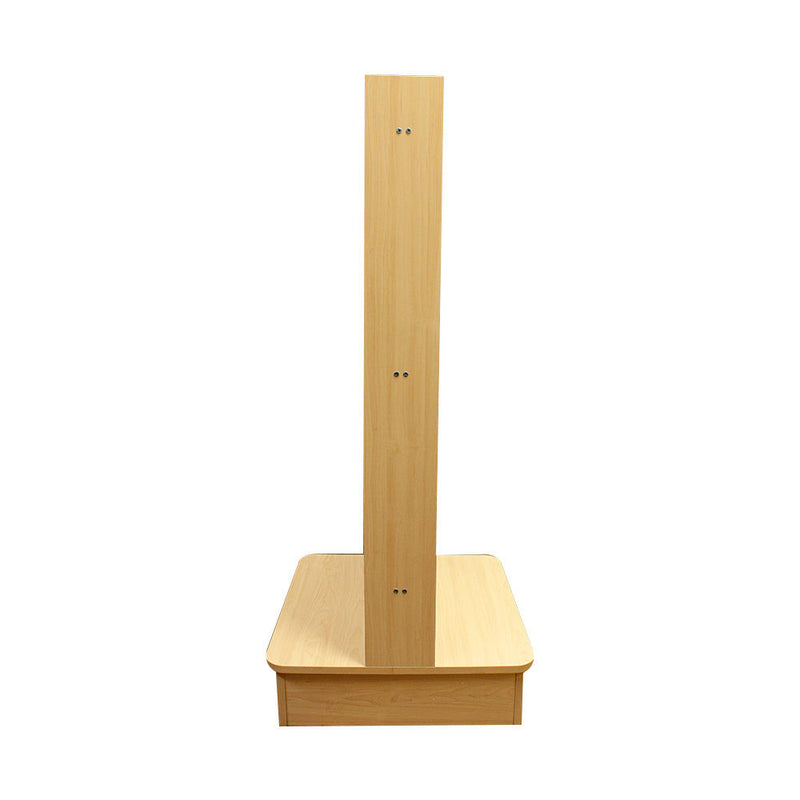 25x25x54 Maple 2-Way Sided Slatwall Merchandiser Displays Tower Floor Stand