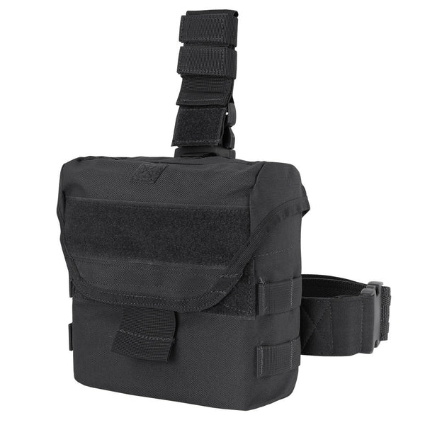 Condor Molle Tactical Drop Leg Holster Dump Pouch SWAT Thigh Leg Rig Mag Dump Holster-BLACK