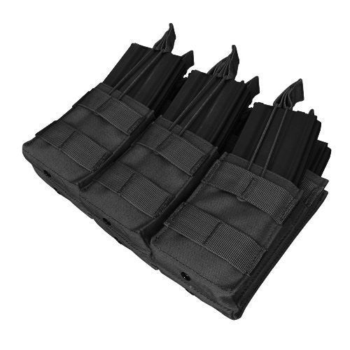 Condor Molle Tactical Triple Stacker M4 Magazine Mag Pouch - Black