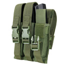 Condor MOLLE Triple Airsoft MP5 Magazine Mag Pouch .22 or 9mm Mag Ammo Flap PAL-OD GREEN
