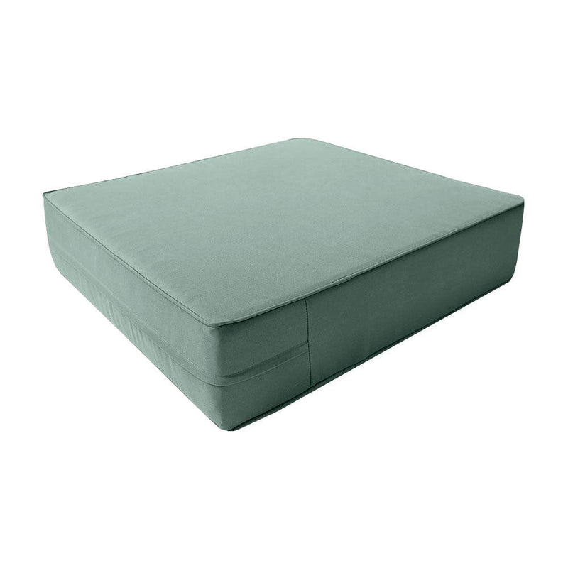 |COVER ONLY| Piped Trim Outdoor Deep Seat Cushion 23x24x6, Water Repellent, Patio Furniture Patio Cushion Slipcovers Replacement Seat Cushion Covers AD002