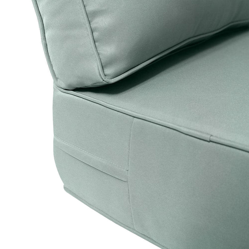|COVER ONLY| Piped Trim Outdoor Deep Seat Cushion 23x24x6, Water Repellent, Patio Furniture Patio Cushion Slipcovers Replacement Seat Cushion Covers AD002