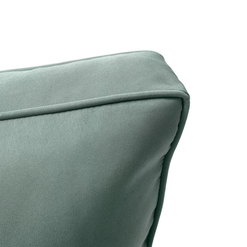 |COVER ONLY| Piped Trim Outdoor Deep Seat Cushion 23x24x6, Water Repellent, Patio Furniture Patio Cushion Slipcovers Replacement Seat Cushion Covers AD002