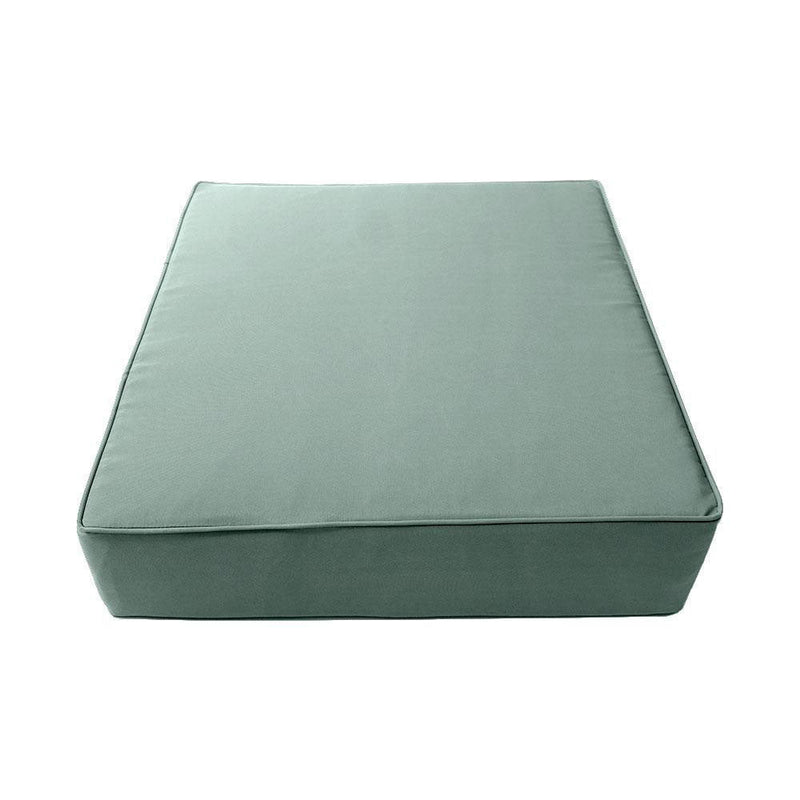 |COVER ONLY| Piped Trim Outdoor Deep Seat Cushion 23x24x6, Water Repellent, Patio Furniture Patio Cushion Slipcovers Replacement Seat Cushion Covers AD002