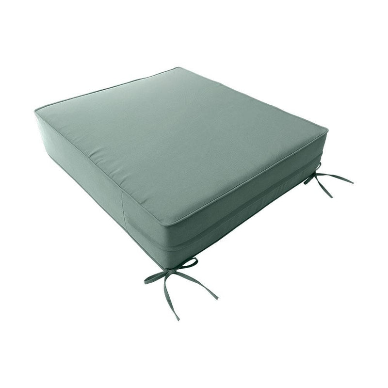 |COVER ONLY| Piped Trim Outdoor Deep Seat Cushion 23x24x6, Water Repellent, Patio Furniture Patio Cushion Slipcovers Replacement Seat Cushion Covers AD002