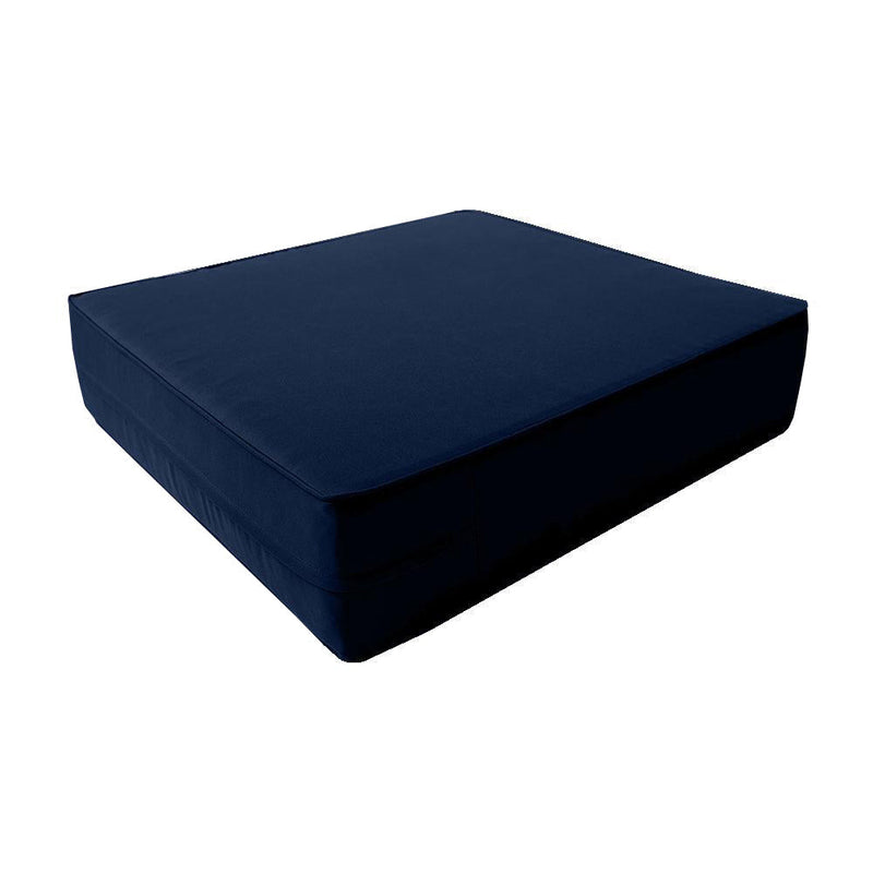 |COVER ONLY| Piped Trim Outdoor Deep Seat Cushion 23x24x6, Water Repellent, Patio Furniture Patio Cushion Slipcovers Replacement Seat Cushion Covers AD101