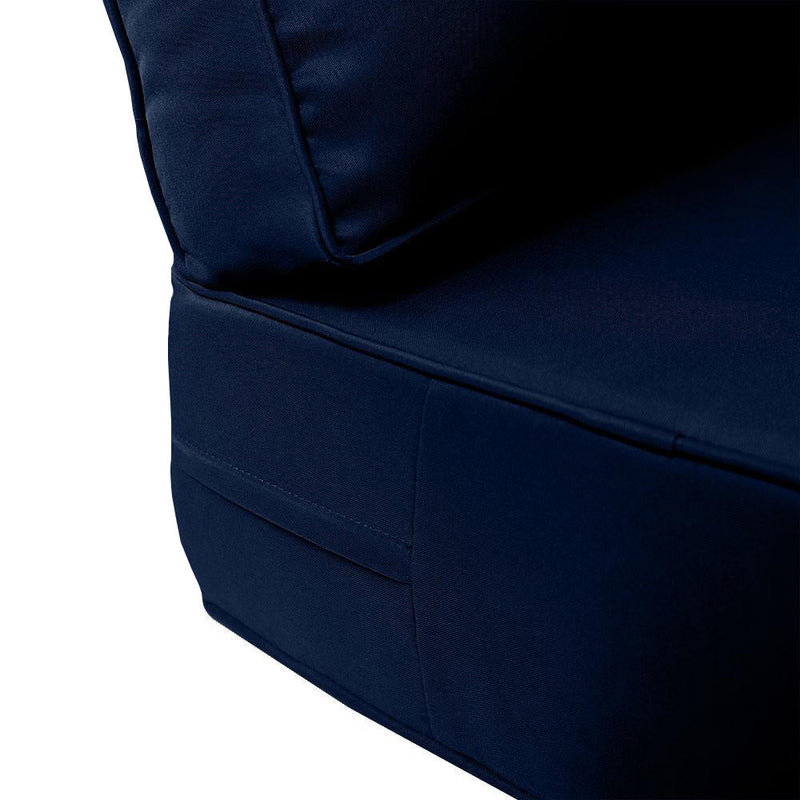 |COVER ONLY| Piped Trim Outdoor Deep Seat Cushion 23x24x6, Water Repellent, Patio Furniture Patio Cushion Slipcovers Replacement Seat Cushion Covers AD101
