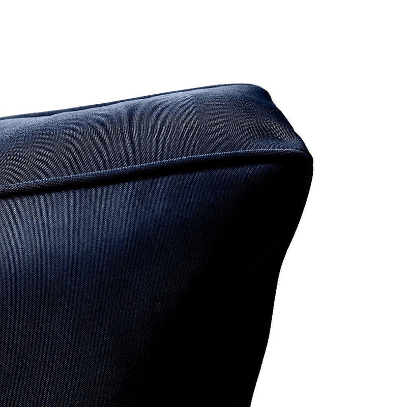 |COVER ONLY| Piped Trim Outdoor Deep Seat Cushion 23x24x6, Water Repellent, Patio Furniture Patio Cushion Slipcovers Replacement Seat Cushion Covers AD101