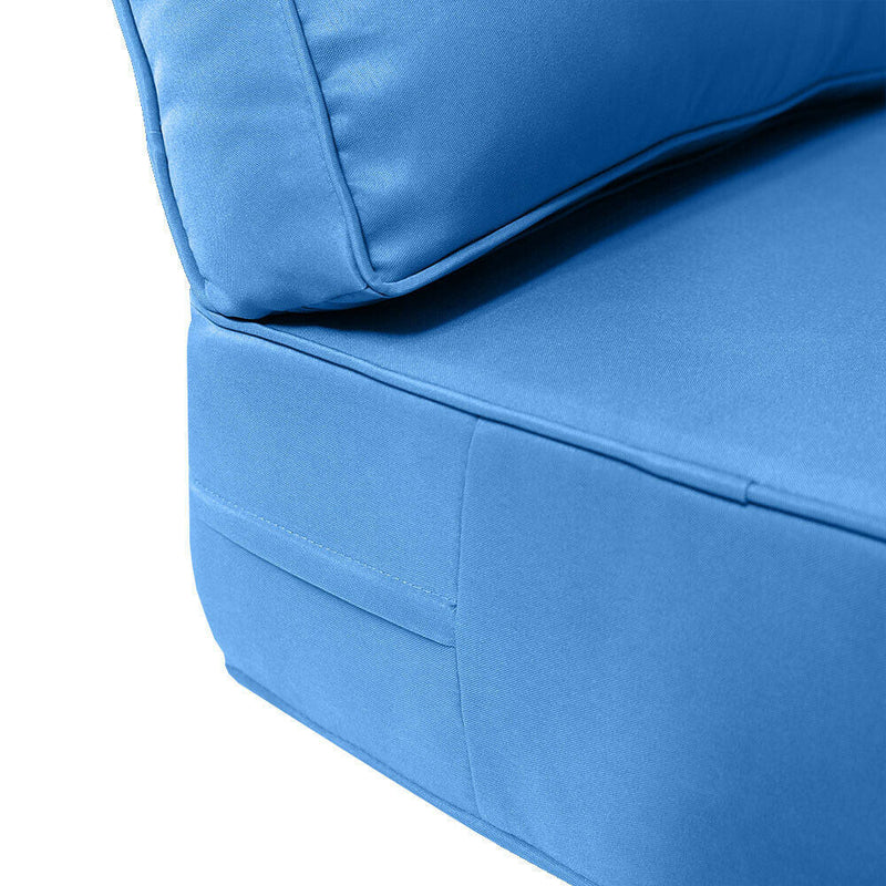 |COVER ONLY| Piped Trim Outdoor Deep Seat Cushion 23x24x6, Water Repellent, Patio Furniture Patio Cushion Slipcovers Replacement Seat Cushion Covers AD102