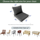 |COVER ONLY| Piped Trim Outdoor Deep Seat Cushion 23x24x6, Water Repellent, Patio Furniture Patio Cushion Slipcovers Replacement Seat Cushion Covers AD102