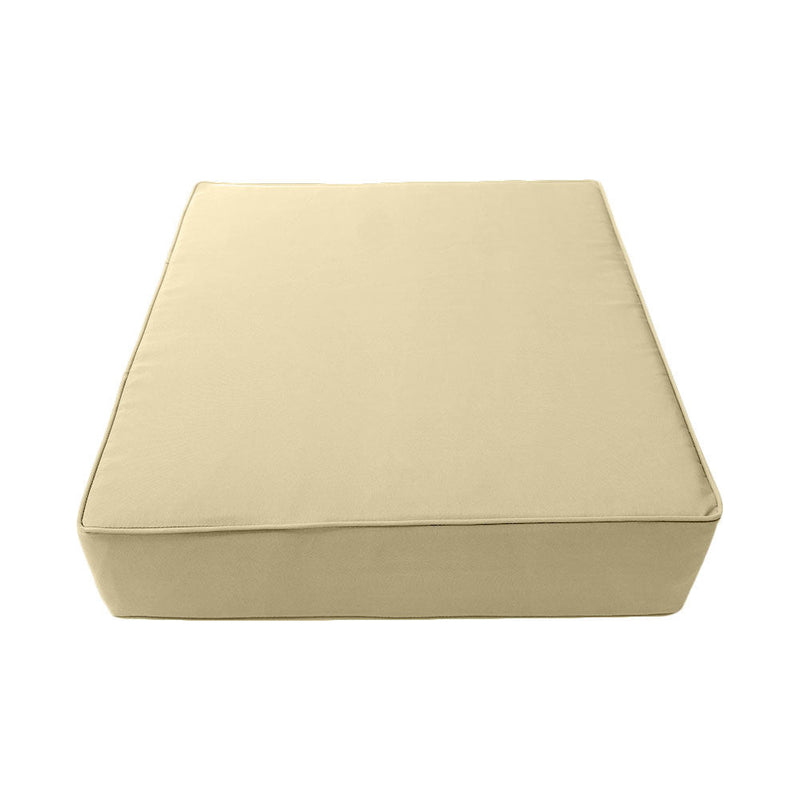 |COVER ONLY| Piped Trim Outdoor Deep Seat Cushion 23x24x6, Water Repellent, Patio Furniture Patio Cushion Slipcovers Replacement Seat Cushion Covers AD103