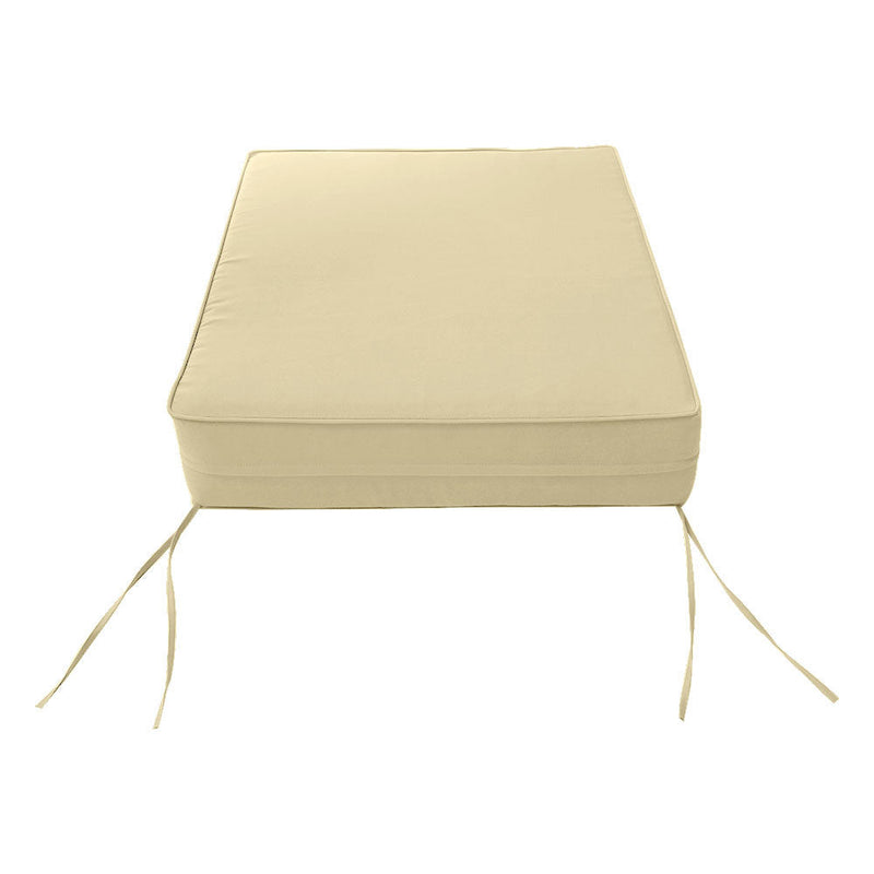 |COVER ONLY| Piped Trim Outdoor Deep Seat Cushion 23x24x6, Water Repellent, Patio Furniture Patio Cushion Slipcovers Replacement Seat Cushion Covers AD103
