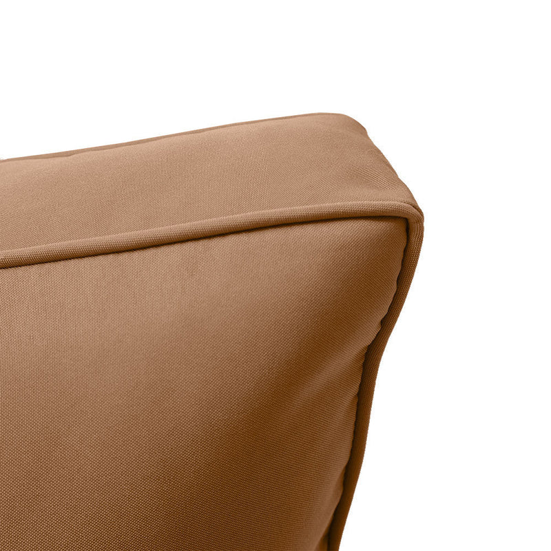 |COVER ONLY| Piped Trim Outdoor Deep Seat Cushion 23x24x6, Water Repellent, Patio Furniture Patio Cushion Slipcovers Replacement Seat Cushion Covers AD104