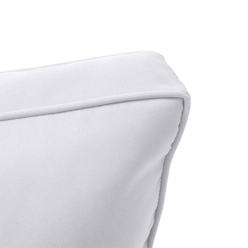 |COVER ONLY| Piped Trim Outdoor Deep Seat Cushion 23x24x6, Water Repellent, Patio Furniture Patio Cushion Slipcovers Replacement Seat Cushion Covers AD105