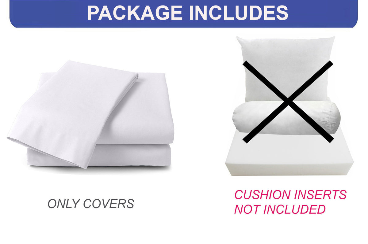 |COVER ONLY| Small Size 23x24x6 Piped Trim Outdoor Deep Seat Backrest Cushion with Bolster, Water Repellent, Patio Cushion Slipcovers Replacement AD002