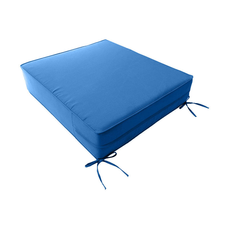 |COVER ONLY| Small Size 23x24x6 Piped Trim Outdoor Deep Seat Backrest Cushion with Bolster, Water Repellent, Patio Cushion Slipcovers Replacement AD102