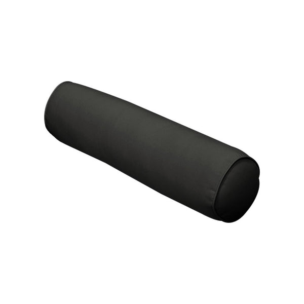 |COVER ONLY| Piped Trim Small Size 23x6 Outdoor Bolster Pillow Water Repellent Decorative Bolster Pillow for Porch Swing Couch Sofa Cushion Patio Furniture AD109