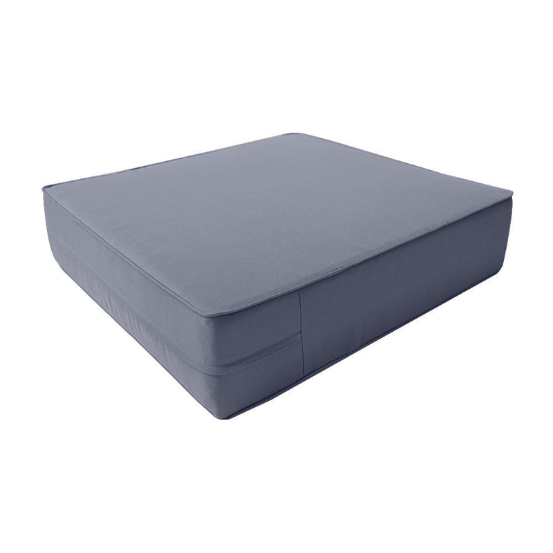|COVER ONLY| Piped Trim Outdoor Deep Seat Cushion 26x30x6, Water Repellent, Patio Furniture Patio Cushion Slipcovers Replacement Seat Cushion Covers AD001