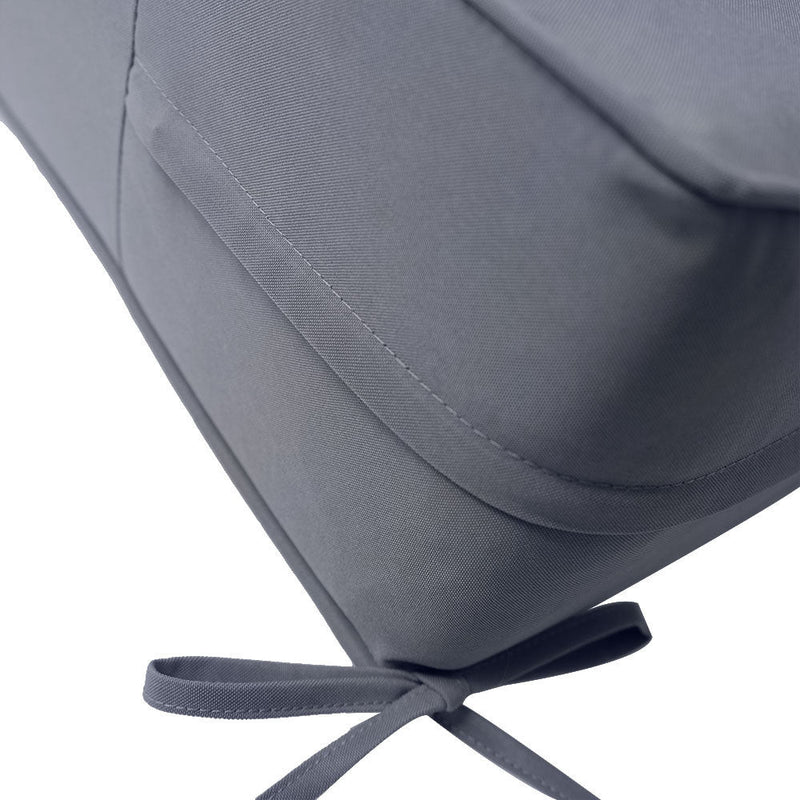 |COVER ONLY| Piped Trim Outdoor Deep Seat Cushion 26x30x6, Water Repellent, Patio Furniture Patio Cushion Slipcovers Replacement Seat Cushion Covers AD001