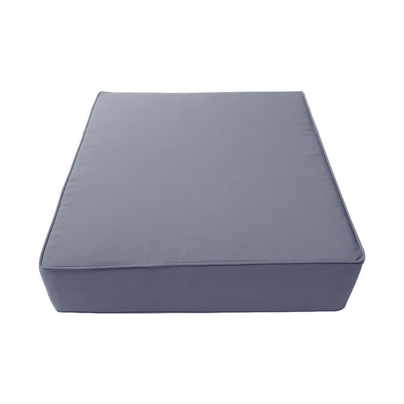 |COVER ONLY| Piped Trim Outdoor Deep Seat Cushion 26x30x6, Water Repellent, Patio Furniture Patio Cushion Slipcovers Replacement Seat Cushion Covers AD001