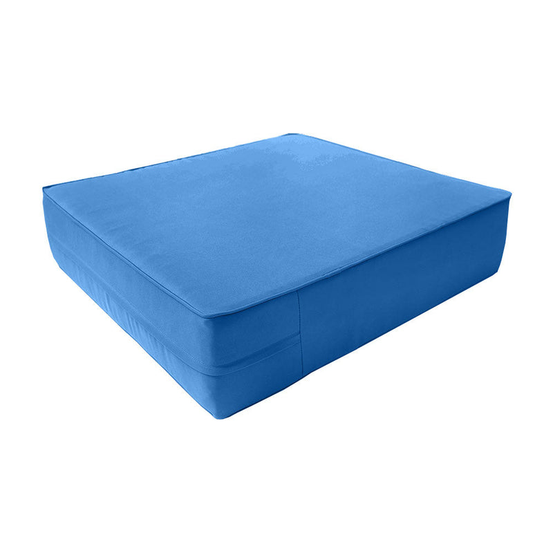 |COVER ONLY| Piped Trim Outdoor Deep Seat Cushion 26x30x6, Water Repellent, Patio Furniture Patio Cushion Slipcovers Replacement Seat Cushion Covers AD102