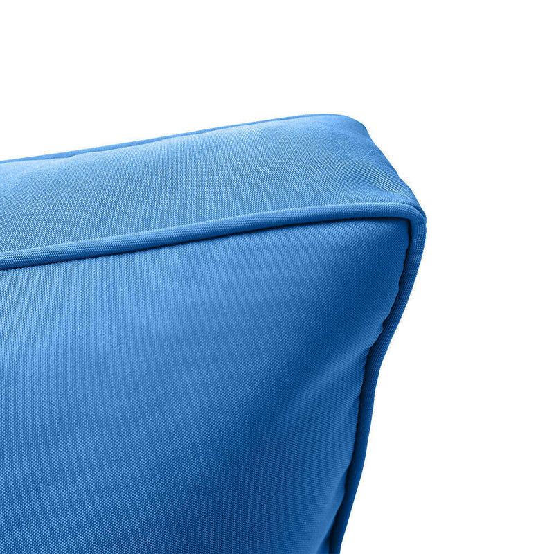|COVER ONLY| Piped Trim Outdoor Deep Seat Cushion 26x30x6, Water Repellent, Patio Furniture Patio Cushion Slipcovers Replacement Seat Cushion Covers AD102