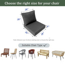 Piped Trim Large Size 26"x30"x6" Outdoor Deep Seat Cushion, Water Repellent, Patio Deep Seat Backrest Cushion Insert & Cover Set AD003