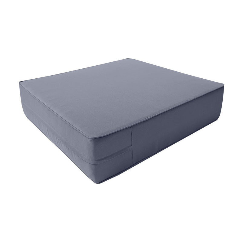 |COVER ONLY| Piped Trim Outdoor Deep Seat Cushion 24x26x6, Water Repellent, Patio Furniture Patio Cushion Slipcovers Replacement Seat Cushion Covers AD001