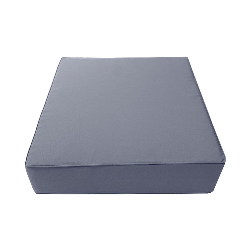 |COVER ONLY| Piped Trim Outdoor Deep Seat Cushion 24x26x6, Water Repellent, Patio Furniture Patio Cushion Slipcovers Replacement Seat Cushion Covers AD001