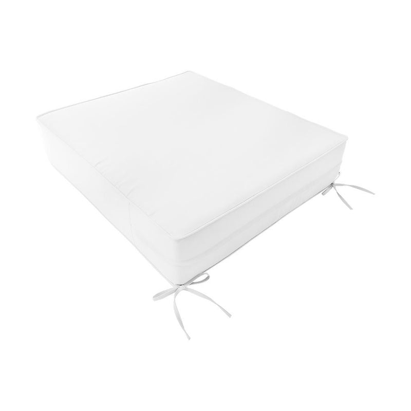 |COVER ONLY| Piped Trim Outdoor Deep Seat Cushion 24x26x6, Water Repellent, Patio Furniture Patio Cushion Slipcovers Replacement Seat Cushion Covers AD106