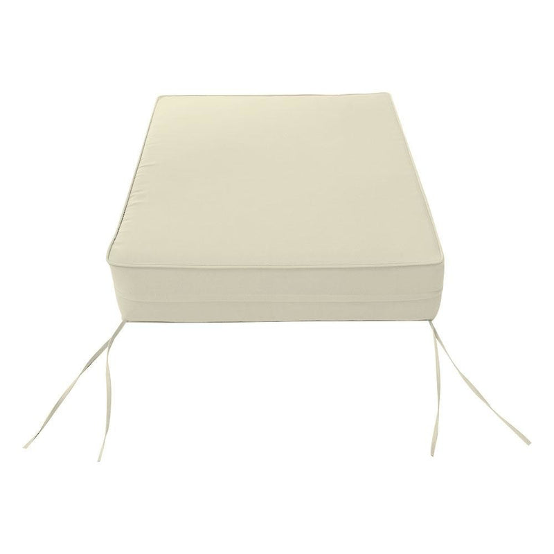 Piped Trim Medium Size 24"x26"x6" Outdoor Deep Seat Cushion, Water Repellent, Patio Deep Seat Backrest Cushion Insert & Cover Set AD005