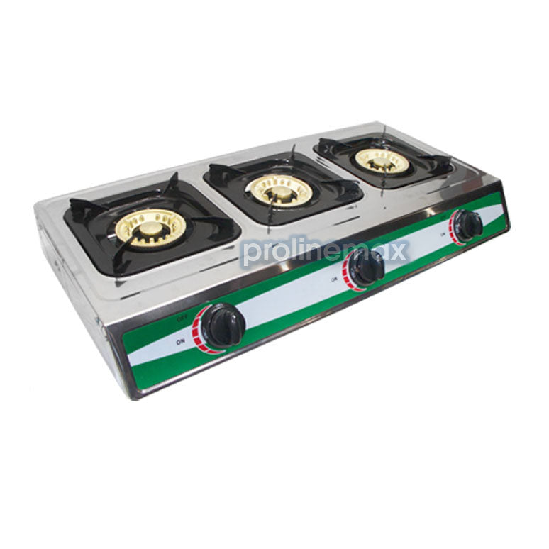 Portable 3 Triple Burners Stove Range Grill Propane Gas BBQ