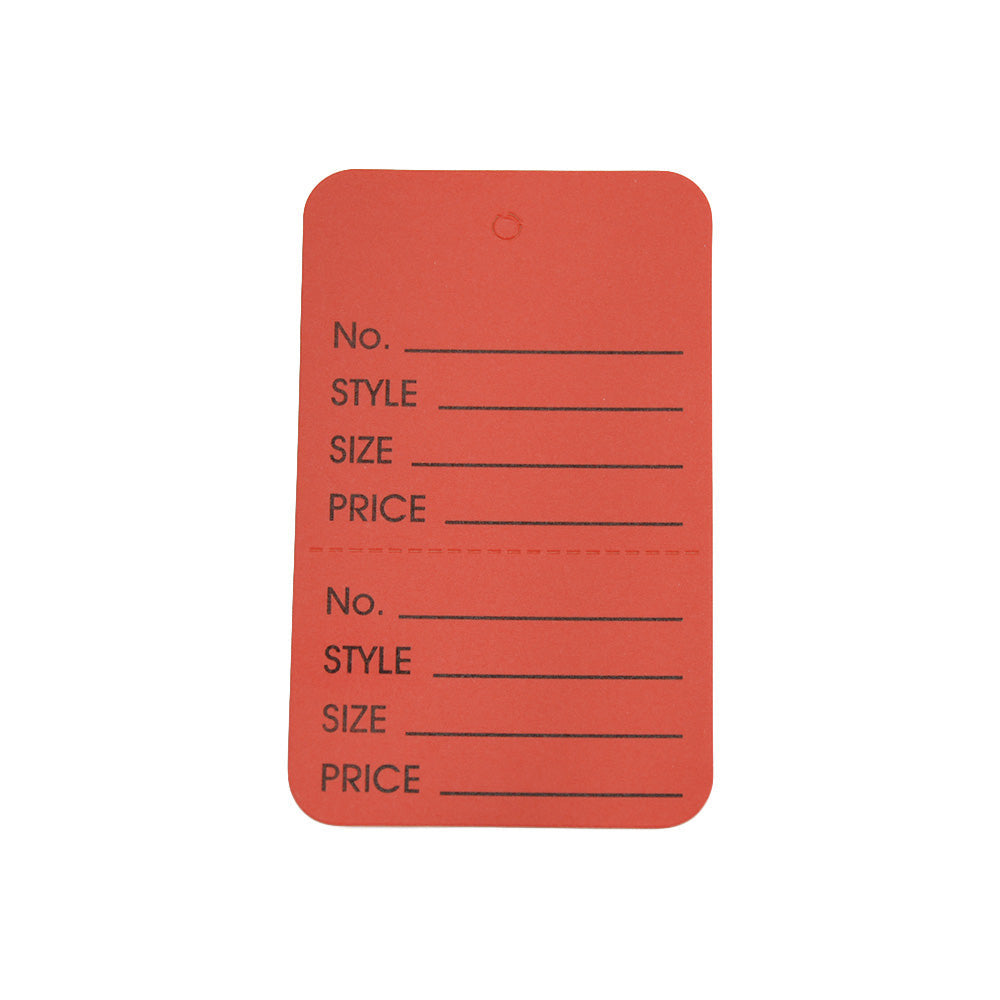 RED 1000 PCS Large Perforated  Hang Tags Coupon Price Paper Label Card 1-3/4" x 2-7/8"