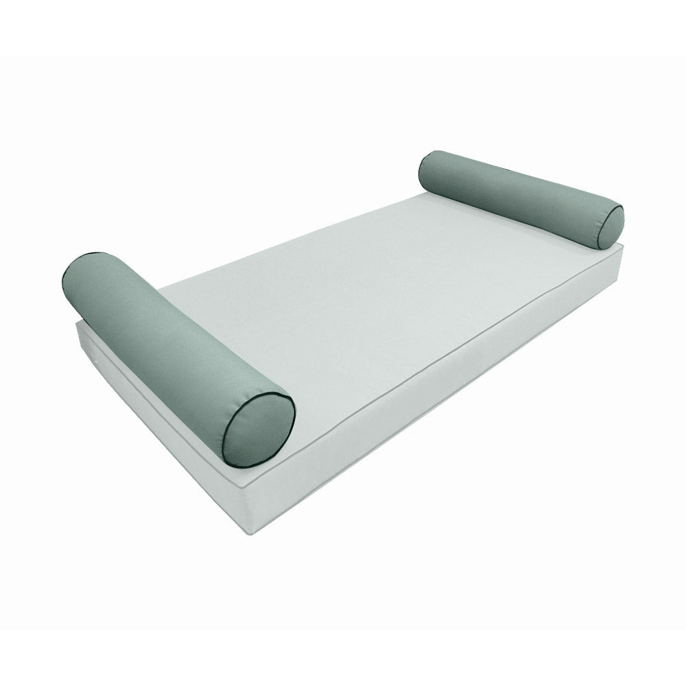 Modern outdoor daybed cushion set with two bolsters and two pillows, ideal for patio, porch, or indoor lounge spaces. — cover only
