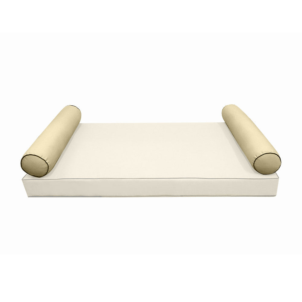 STYLE 5 pillow and bolster cushion set for daybeds, porch swings, or beds – indoor and outdoor use with durable knife-edge design. — cover only