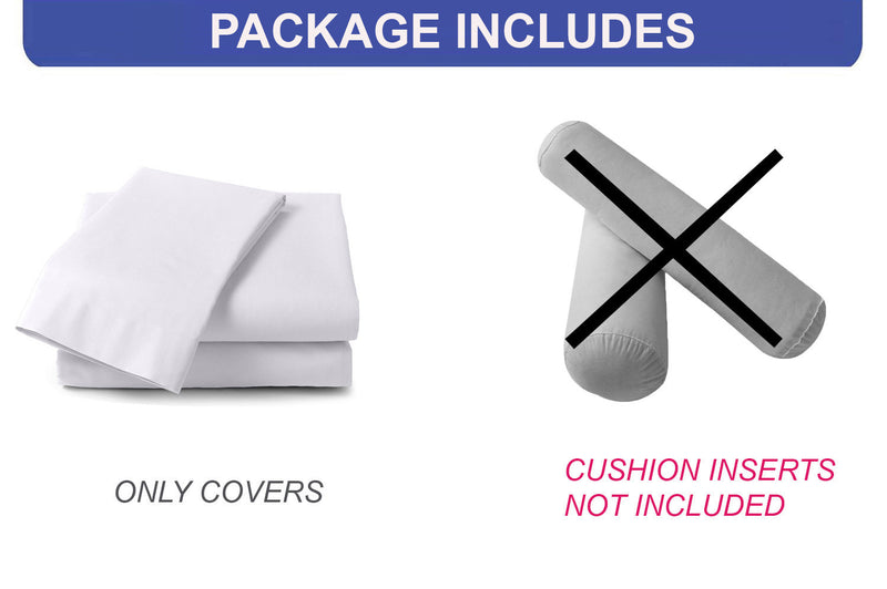 STYLE 5 Bolster Pillow for Outdoor Indoor Daybed Porch Swing Bed Queen Size Contrast Trim AD102 | COVERS ONLY |