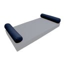 Modern outdoor daybed cushion set with two bolsters and two pillows, ideal for patio, porch, or indoor lounge spaces. — cover only