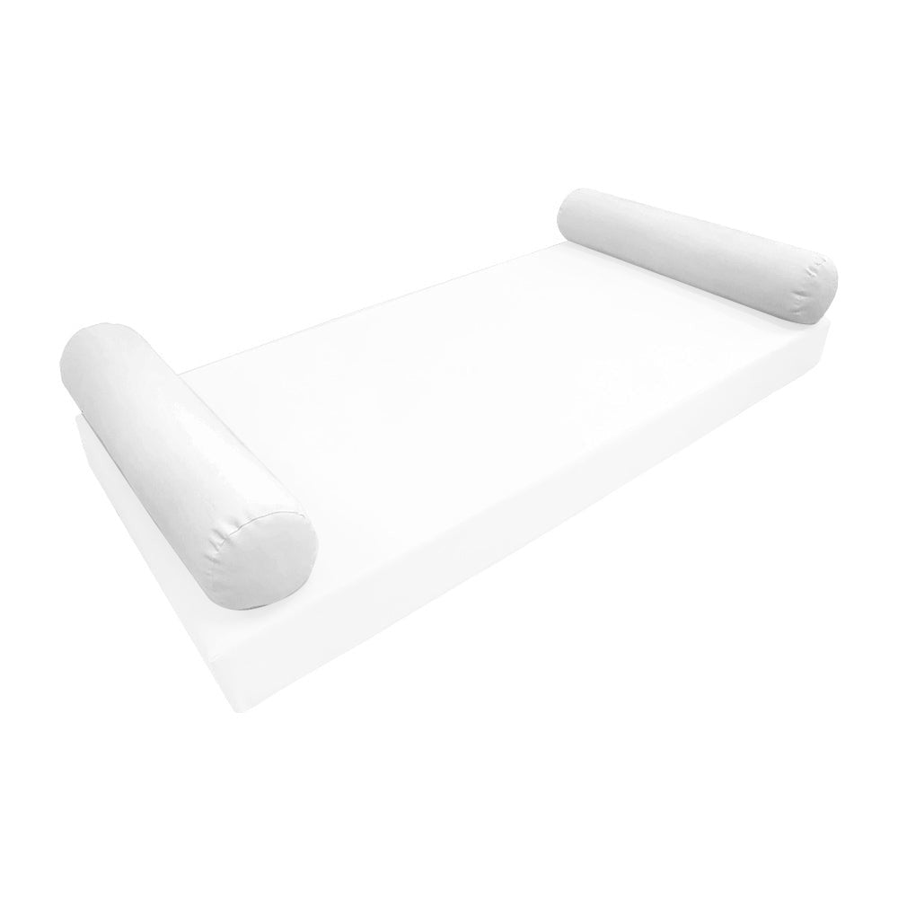 Modern outdoor daybed cushion set with two bolsters and two pillows, ideal for patio, porch, or indoor lounge spaces. — cover only