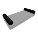 Modern outdoor daybed cushion set with two bolsters and two pillows, ideal for patio, porch, or indoor lounge spaces. — cover only