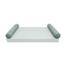 STYLE 5 Bolster Pillow for Outdoor Indoor Daybed Porch Swing Bed Queen Size Piped Trim AD002 | COVERS ONLY |