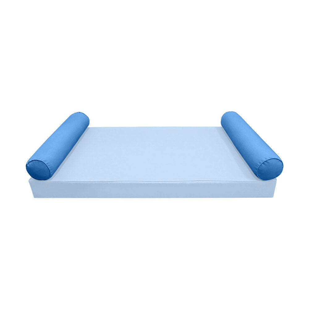 STYLE 5 Bolster Pillow for Outdoor Indoor Daybed Porch Swing Bed Queen Size Piped Trim AD102 | COVERS ONLY |