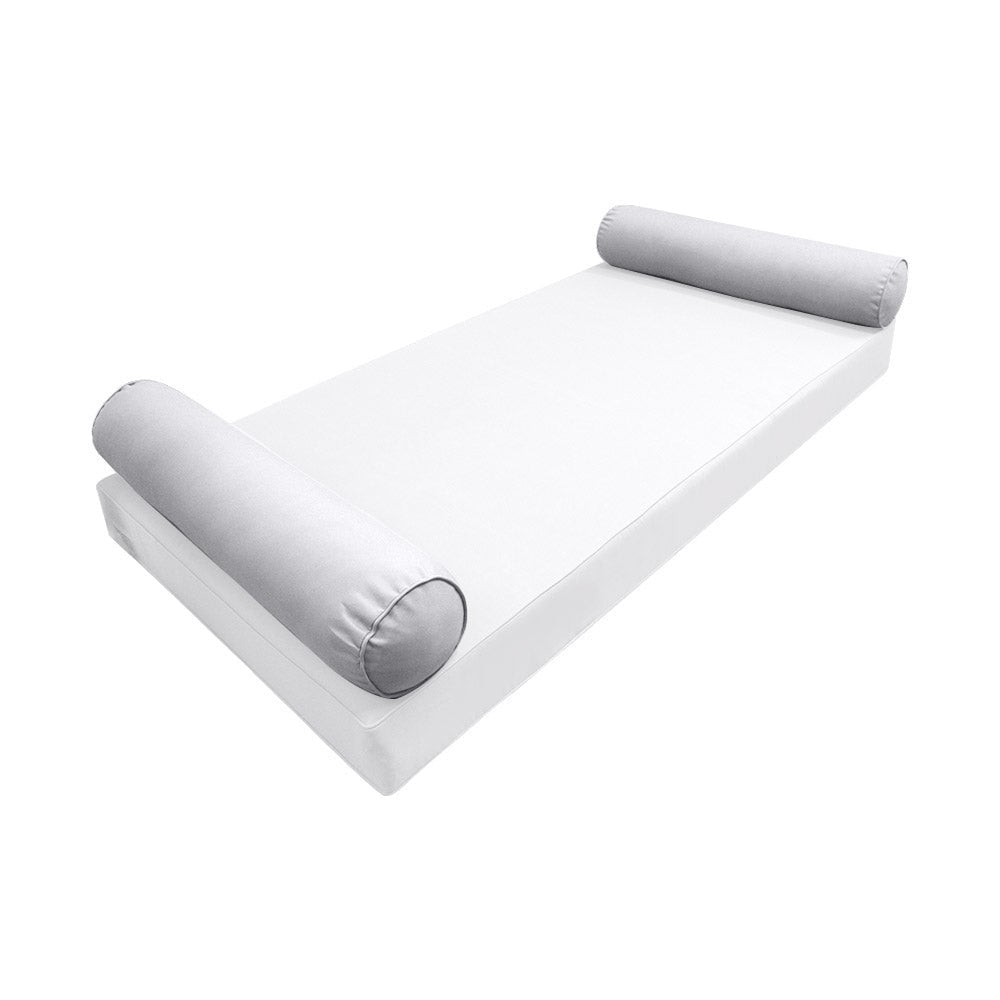 STYLE 5 Bolster Pillow for Outdoor Indoor Daybed Porch Swing Bed Queen Size Piped Trim AD105 | COVERS ONLY |