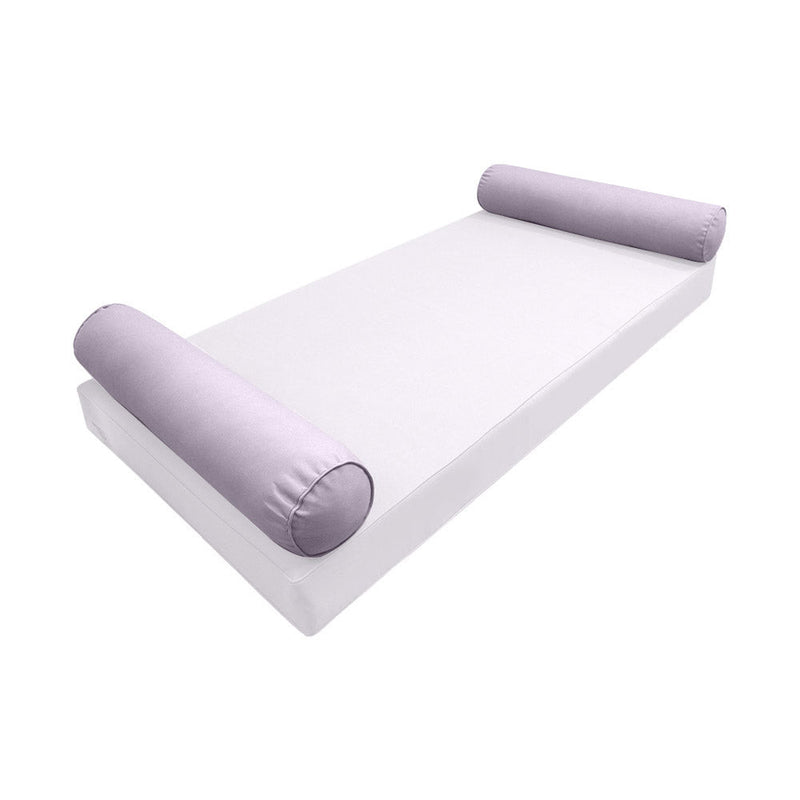 STYLE 5 Bolster Pillow for Outdoor Indoor Daybed Porch Swing Bed Queen Size Piped Trim AD107 | COVERS ONLY |