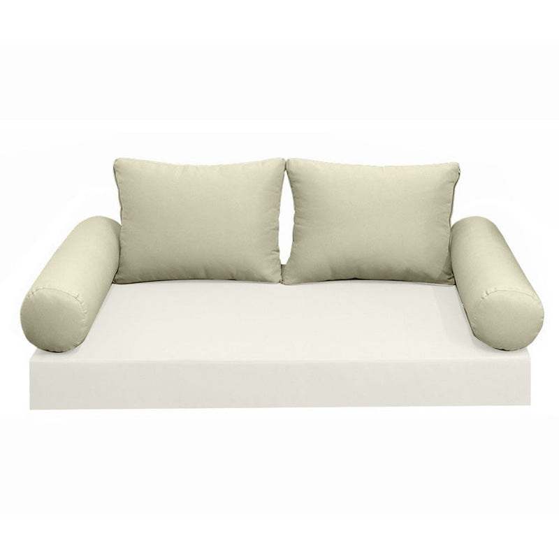 STYLE 1 Pillow & Bolster Cushion for Outdoor Indoor Daybed Porch Swing Bed Crib Size Knife Edge AD005 | COVERS ONLY |
