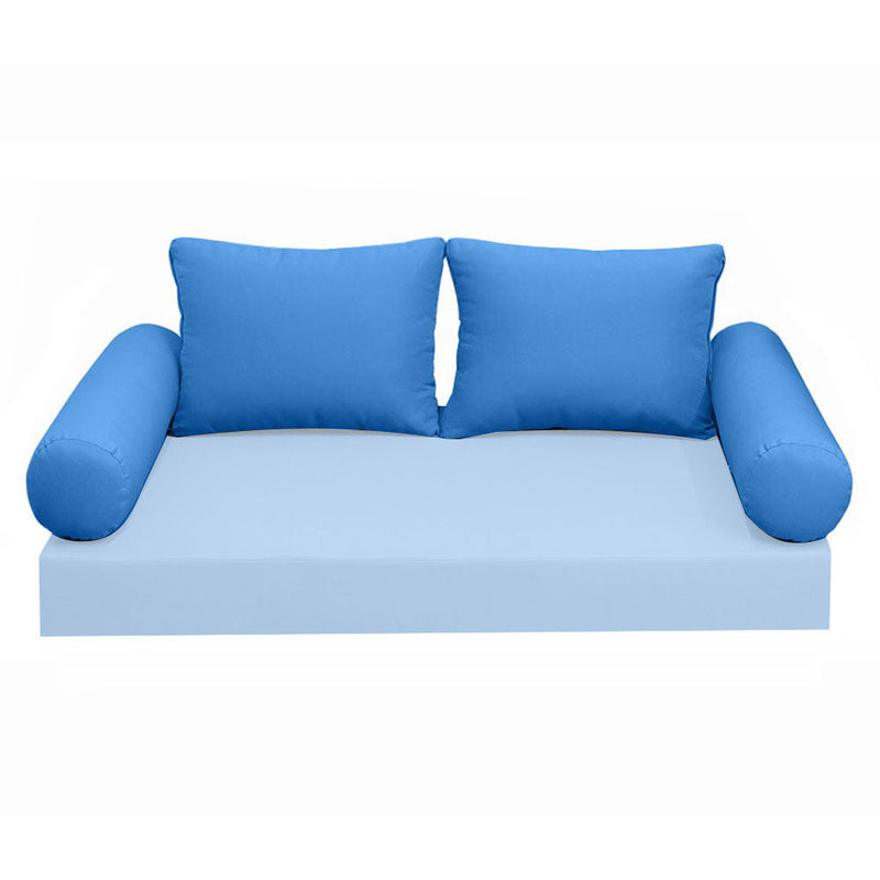 STYLE 1 Pillow & Bolster Cushion for Outdoor Indoor Daybed Porch Swing Bed Crib Size Knife Edge AD102 | COVERS ONLY |