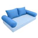 Elegant cushion and bolster set featuring refined craftsmanship and knife-edge detailing, designed for versatile indoor and outdoor comfort.